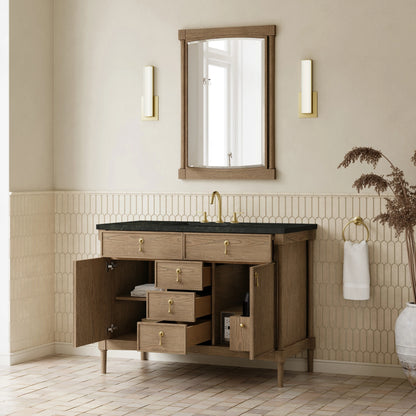 Kinnsden 48" Single Vanity, Weathered Oak w/ 3 CM Phantome Eclos Top, view 5