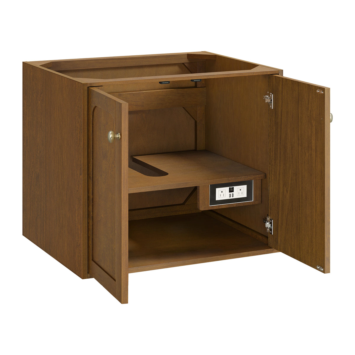 Laurent 30" Single Vanity, Honey Oak w/ 3 CM Charcoal Soapstone Silestone Top, view 13