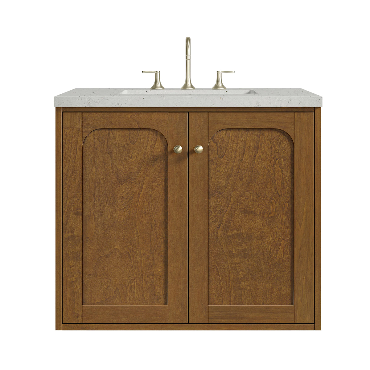 Laurent 30" Single Vanity, Honey Oak w/ 3 CM Lime Delight Silestone Top, view 2