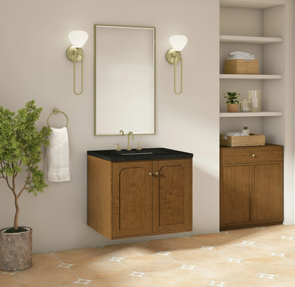 Laurent 30" Single Vanity, Honey Oak w/ 3 CM Phantome Eclos Top, view 8