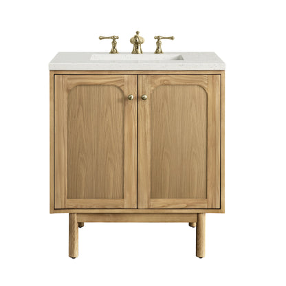 Laurent 30" Single Vanity, Light Natural Oak w/ 3 CM Lime Delight Top