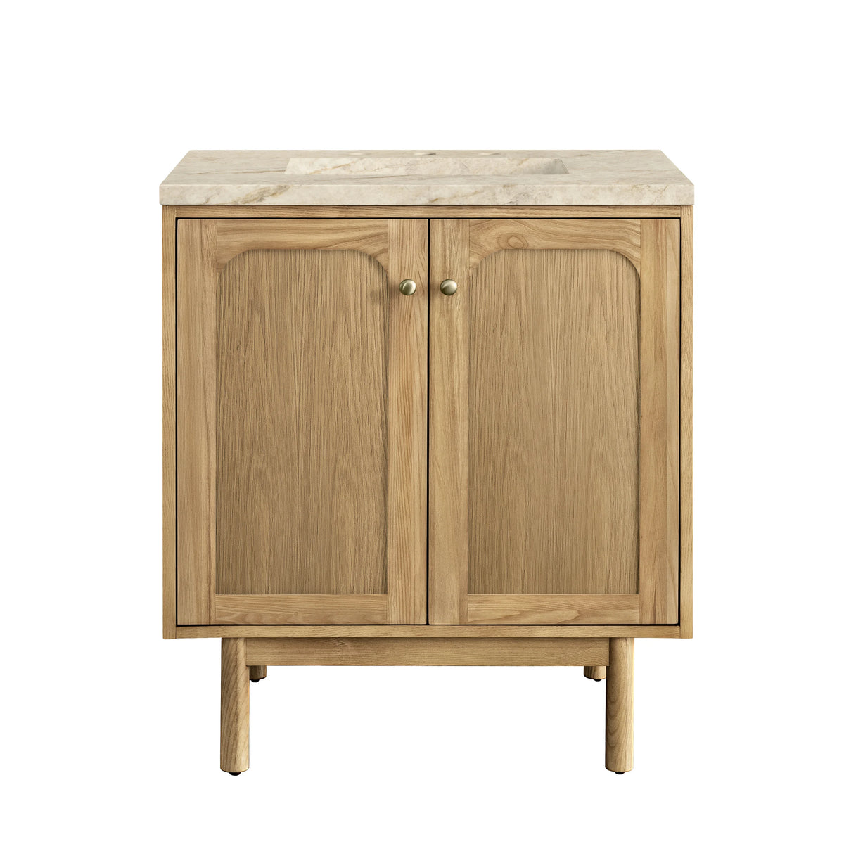 Laurent 30" Single Vanity, Light Natural Oak, w/ 3 CM Tajnar Eclos Top, view 2