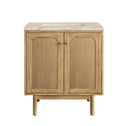 Laurent 30" Single Vanity, Light Natural Oak, w/ 3 CM Tajnar Eclos Top, view 2