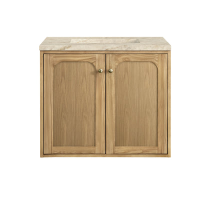Laurent 30" Single Vanity, Light Natural Oak, w/ 3 CM Tajnar Eclos Top, view 4