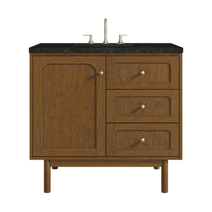 Laurent 36" Single Vanity, Honey Oak w/ 3 CM Phantome Eclos Top