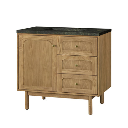 Laurent 36" Single Vanity, Light Natural Oak, w/ 3 CM Phantome Eclos Top, view 20