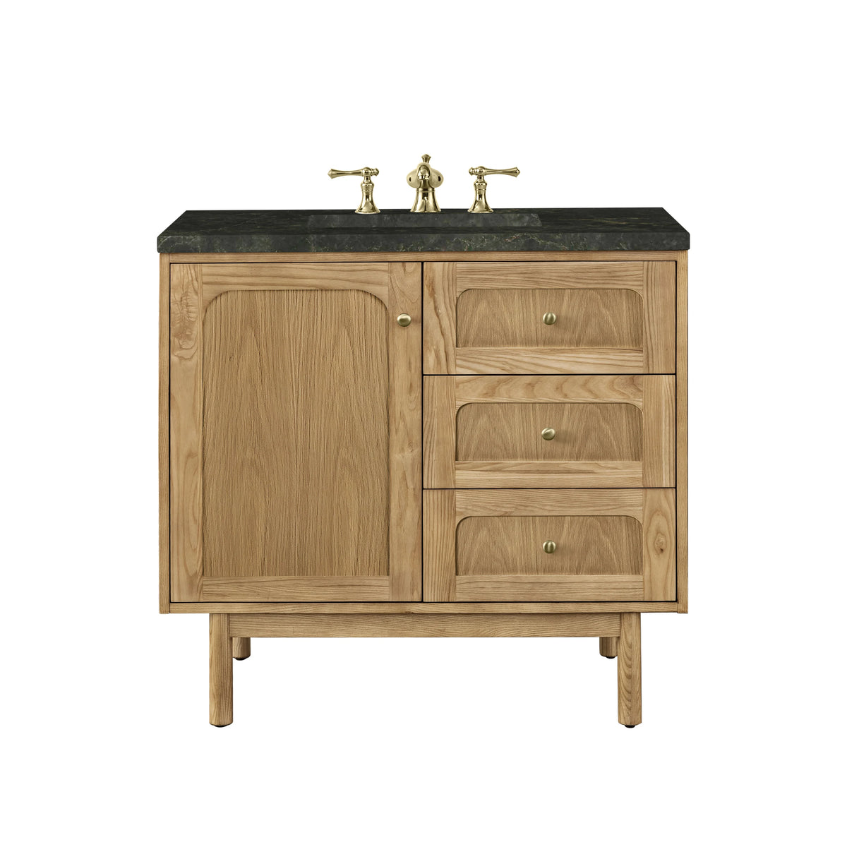 Laurent 36" Single Vanity, Light Natural Oak, w/ 3 CM Phantome Eclos Top
