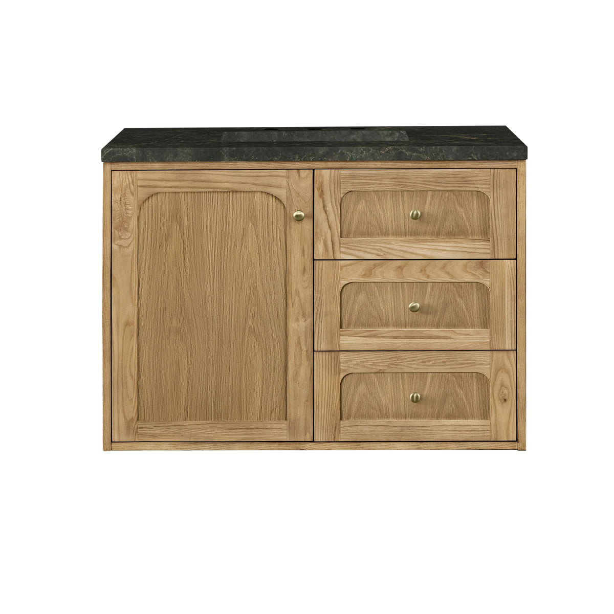 Laurent 36" Single Vanity, Light Natural Oak, w/ 3 CM Phantome Eclos Top, view 4