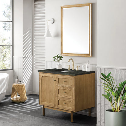 Laurent 36" Single Vanity, Light Natural Oak, w/ 3 CM Phantome Eclos Top, view 9