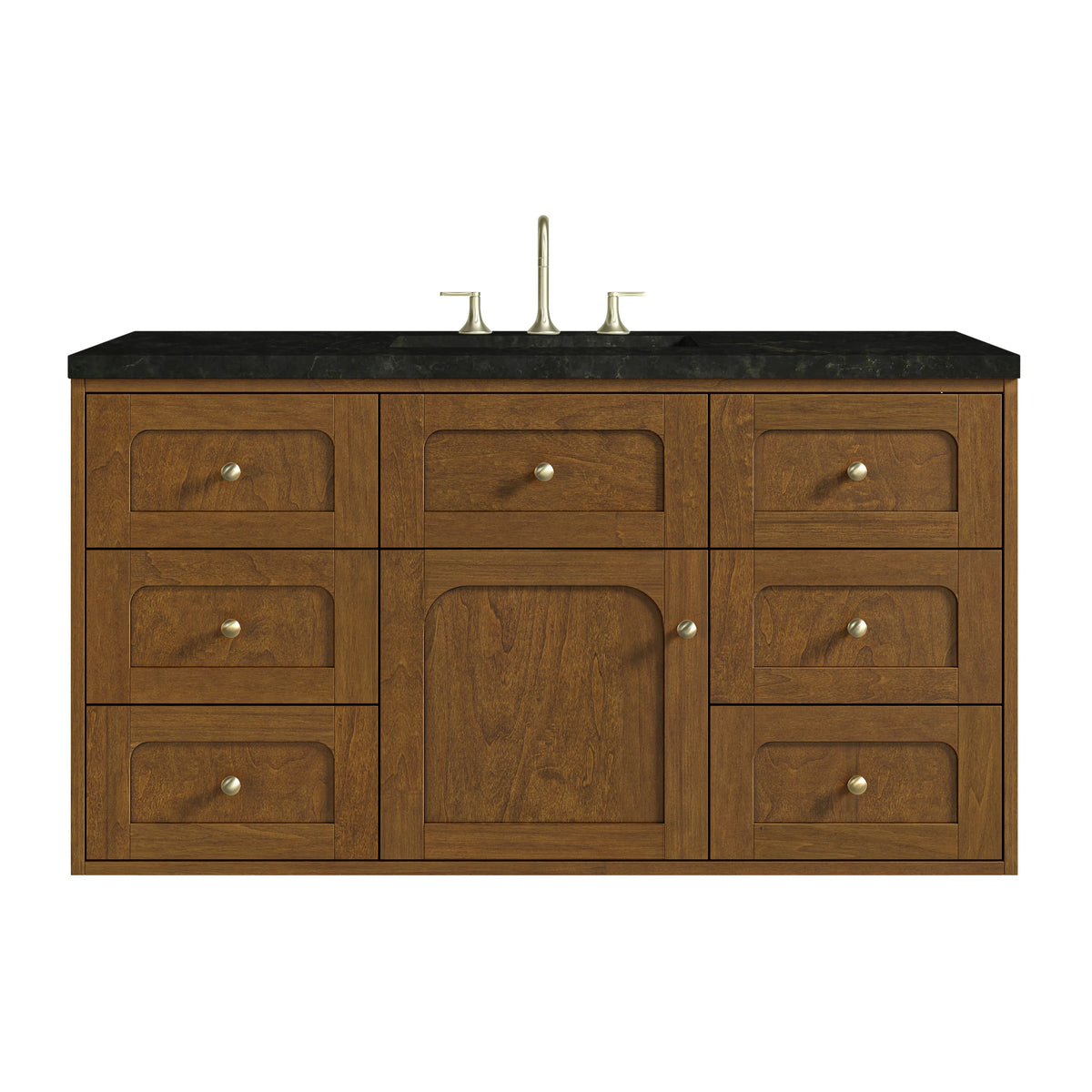 Laurent 48" Single Vanity, Honey Oak w/ 3 CM Phantome Eclos Top, view 2