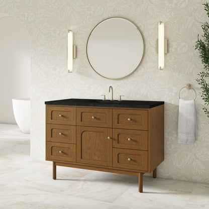 Laurent 48" Single Vanity, Honey Oak w/ 3 CM Phantome Eclos Top, view 7