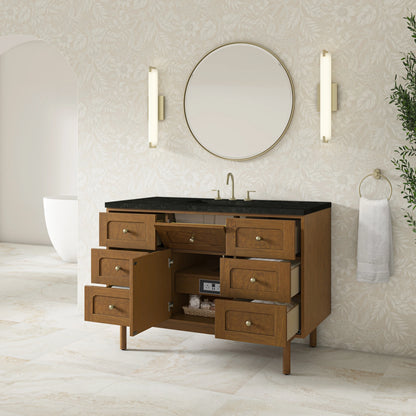 Laurent 48" Single Vanity, Honey Oak w/ 3 CM Phantome Eclos Top, view 9