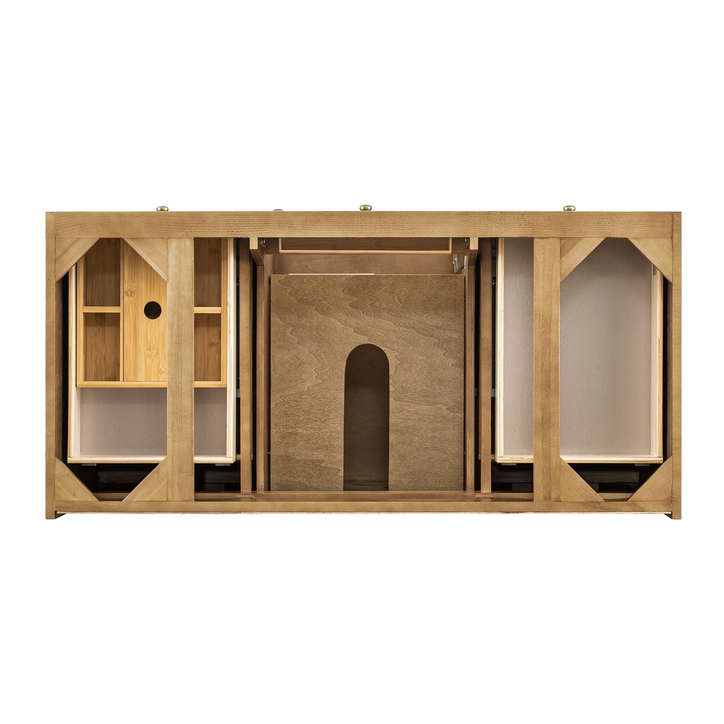 Renovate for Less Atlanta Laurent 48" Single Vanity, Light Natural Oak w/ 3 CM Cala Blue Top, view 12
