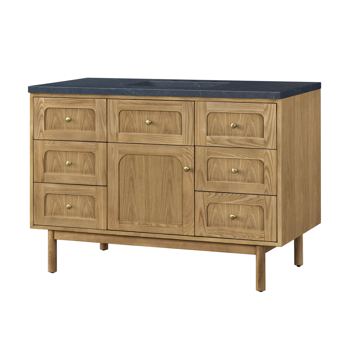 Laurent 48" Single Vanity, Light Natural Oak w/ 3 CM Charcoal Soapstone Top, view 17