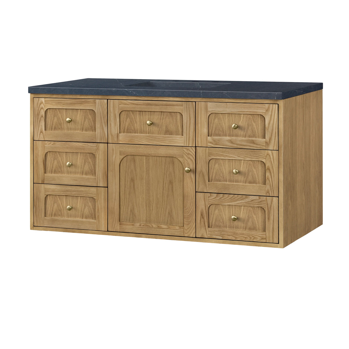 Laurent 48" Single Vanity, Light Natural Oak w/ 3 CM Charcoal Soapstone Top, view 18