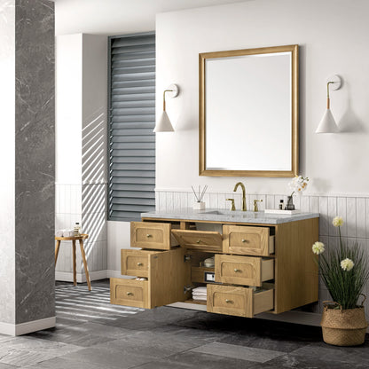 Laurent 48" Single Vanity, Light Natural Oak w/ 3 CM Eternal Jasmine Pearl Top w/FreePower Wireless Charger, view 12