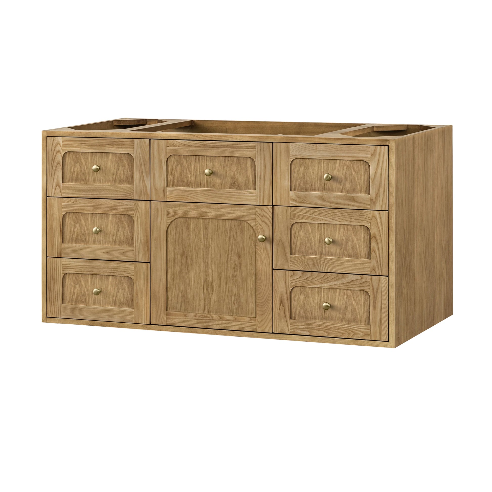 Renovate for Less Atlanta Laurent 48" Single Vanity, Light Natural Oak w/ 3 CM Cala Blue Top, view 5