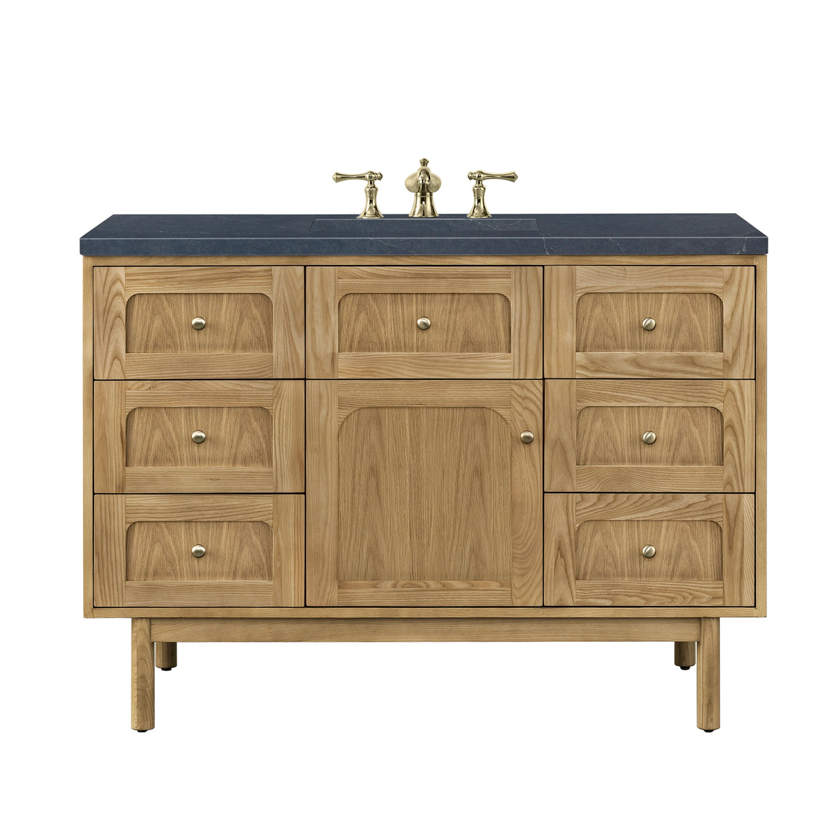 Laurent 48" Single Vanity, Light Natural Oak w/ 3 CM Charcoal Soapstone Top