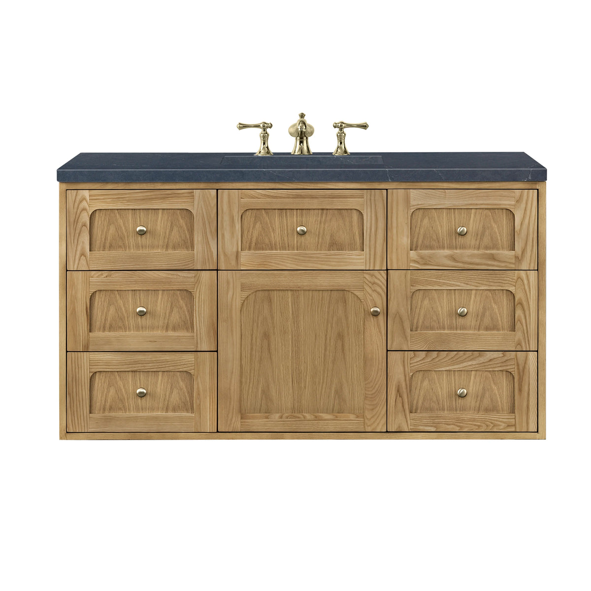Laurent 48" Single Vanity, Light Natural Oak w/ 3 CM Charcoal Soapstone Top, view 2