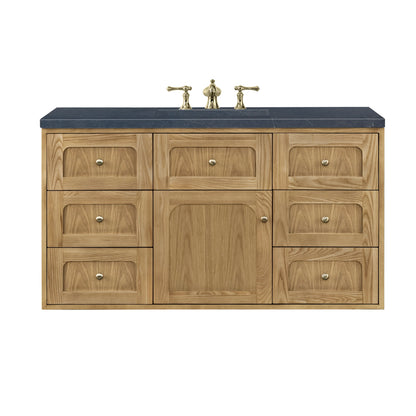 Laurent 48" Single Vanity, Light Natural Oak w/ 3 CM Charcoal Soapstone Top, view 2