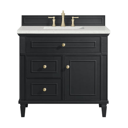 Lorelai 36" Single Vanity, Black Onyx w/ 3 CM Lime Delight Silestone Top