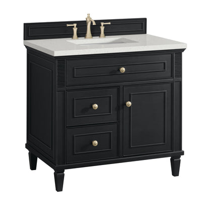 Lorelai 36" Single Vanity, Black Onyx w/ 3 CM Lime Delight Silestone Top, view 10