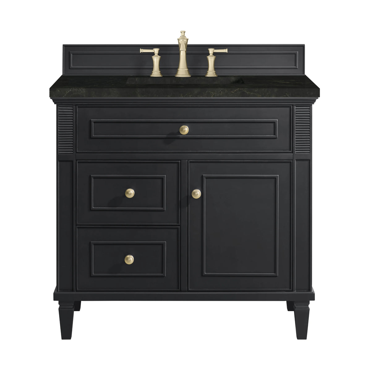 Lorelai 36" Single Vanity, Black Onyx, w/ 3 CM Phantome Eclos Top