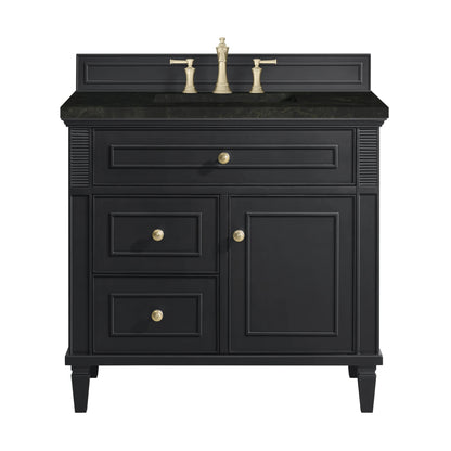 Lorelai 36" Single Vanity, Black Onyx, w/ 3 CM Phantome Eclos Top