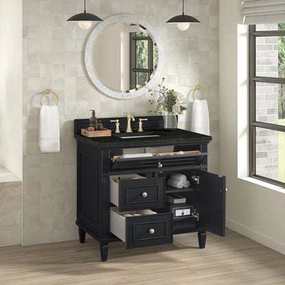 Lorelai 36" Single Vanity, Black Onyx, w/ 3 CM Phantome Eclos Top, view 5