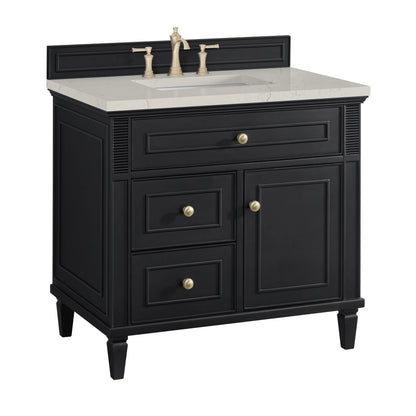 Lorelai 36" Single Vanity, Black Onyx, w/ 3 CM Siberian Silestone Top, view 10