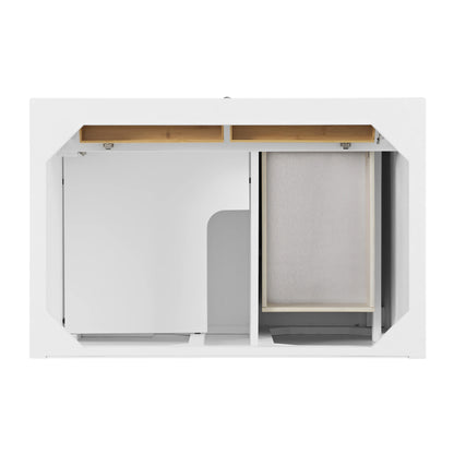 Lorelai 36" Single Vanity, Bright White w/ 3 CM Charcoal Soapstone Silestone Top, view 6