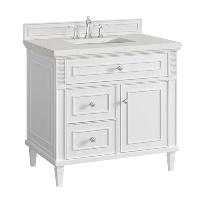 Lorelai 36" Single Vanity, Bright White w/ 3 CM Lime Delight Silestone Top, view 10