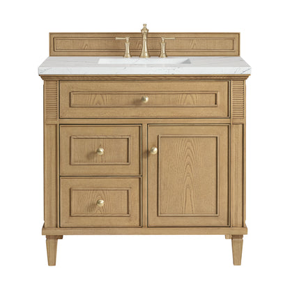 Lorelai 36" Single Vanity, Light Natural Oak w/ 3 CM Ethereal Noctis Silestone Top