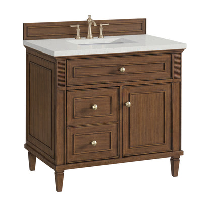 Lorelai 36" Single Vanity, Mid-Century Walnut w/ 3 CM Lime Delight Silestone Top, view 11