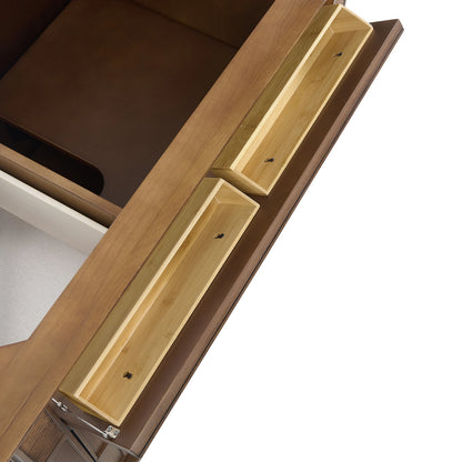 Lorelai 36" Single Vanity, Mid-Century Walnut w/ 3 CM Lime Delight Silestone Top, view 15