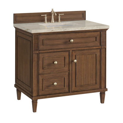 Lorelai 36" Single Vanity, Mid-Century Walnut, w/ 3 CM Tajnar Eclos Top, view 11