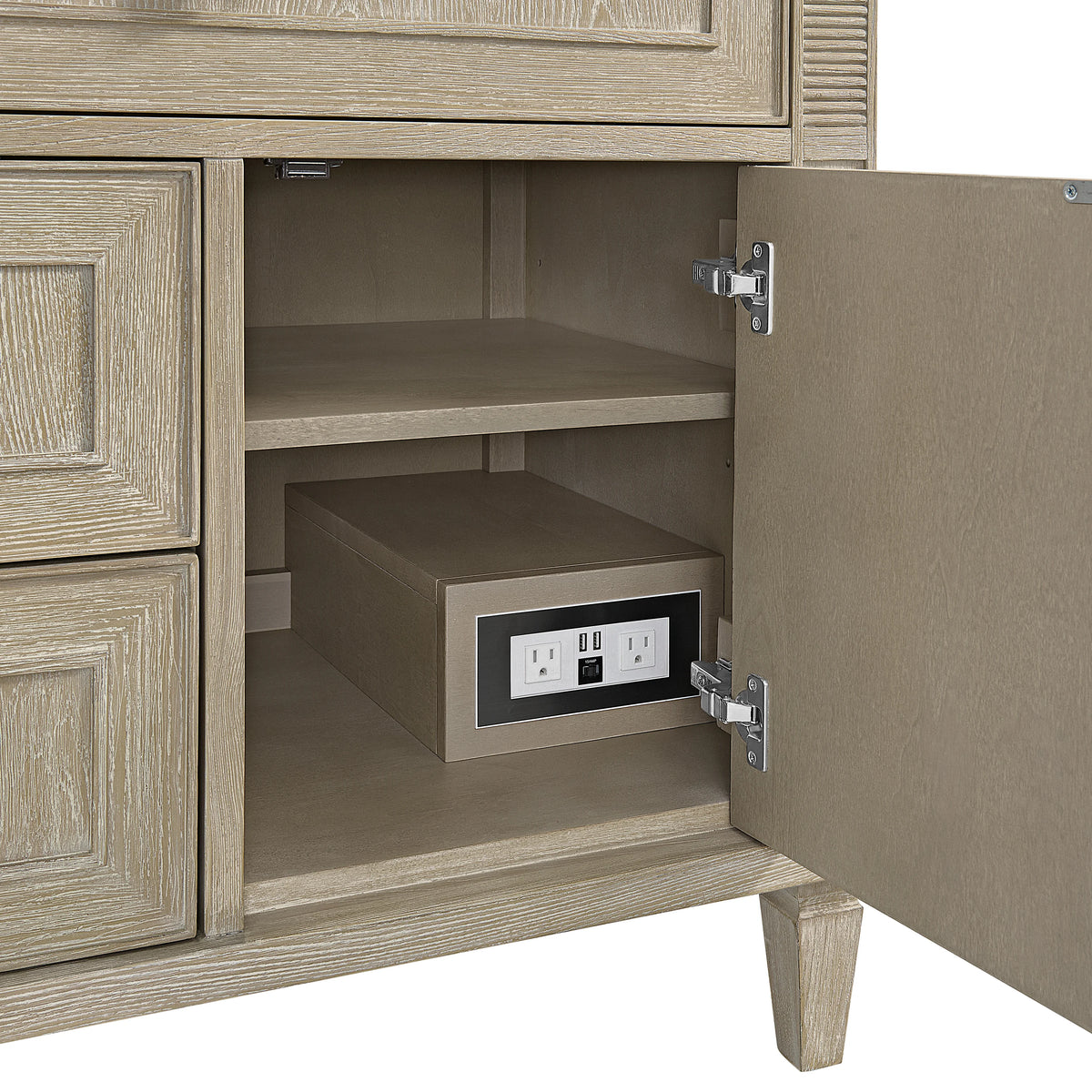 Lorelai 36" Single Vanity, Whitewashed Oak w/ 3 CM Lime Delight Silestone Top, view 12