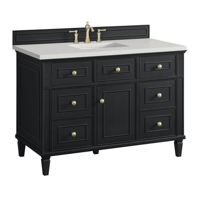 Lorelai 48" Single Vanity, Black Onyx w/ 3 CM Lime Delight Silestone Top, view 10
