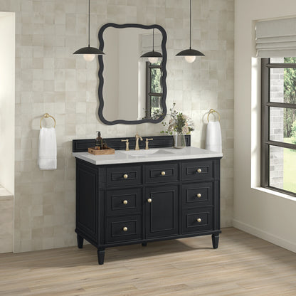 Lorelai 48" Single Vanity, Black Onyx w/ 3 CM Lime Delight Silestone Top, view 4
