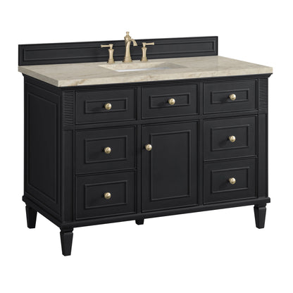 Lorelai 48" Single Vanity, Black Onyx, w/ 3 CM Tajnar Eclos Top, view 10