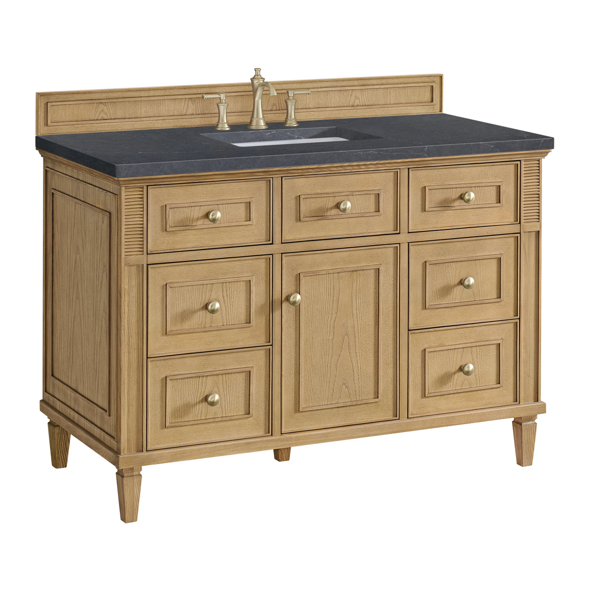 Lorelai 48" Single Vanity, Light Natural Oak w/ 3 CM Charcoal Soapstone Silestone Top, view 10
