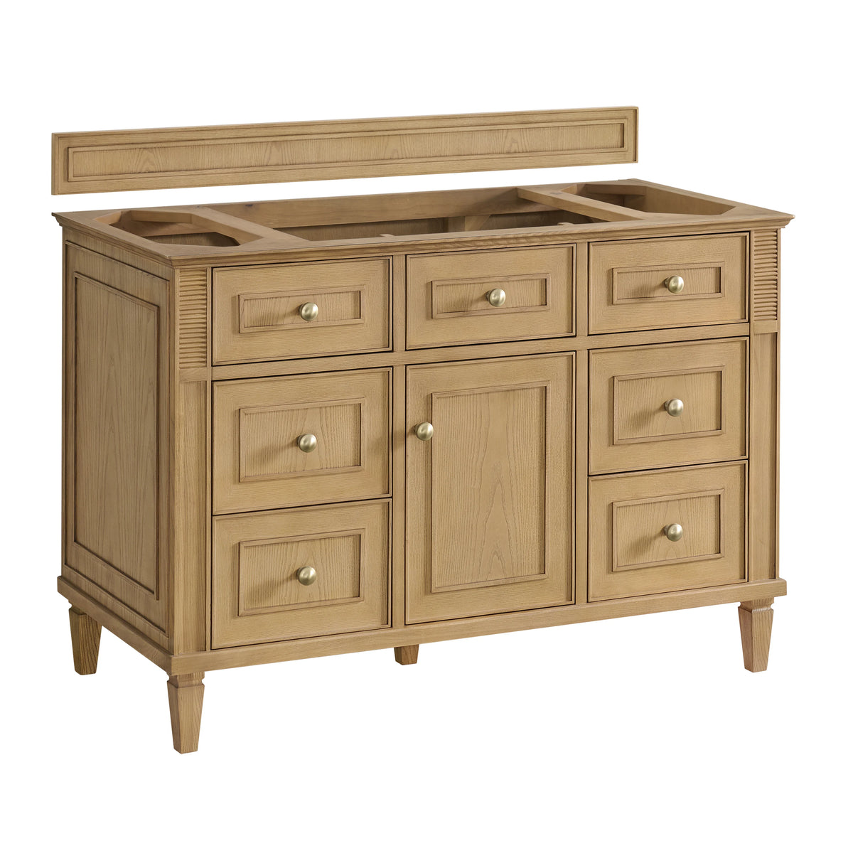 Lorelai 48" Single Vanity, Light Natural Oak w/ 3 CM Charcoal Soapstone Silestone Top, view 2