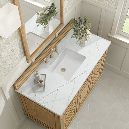 Lorelai 48" Single Vanity, Light Natural Oak w/ 3 CM Ethereal Noctis Silestone Top, view 7
