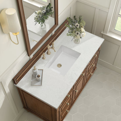 Lorelai 48" Single Vanity, Mid-Century Walnut w/ 3 CM Lime Delight Silestone Top, view 8