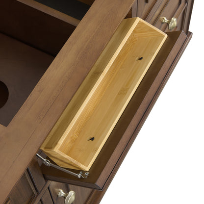 Lorelai 48" Single Vanity, Mid-Century Walnut, w/ 3 CM Phantome Eclos Top, view 15