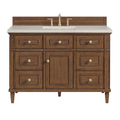 Lorelai 48" Single Vanity, Mid-Century Walnut, w/ 3 CM Siberian Silestone Top