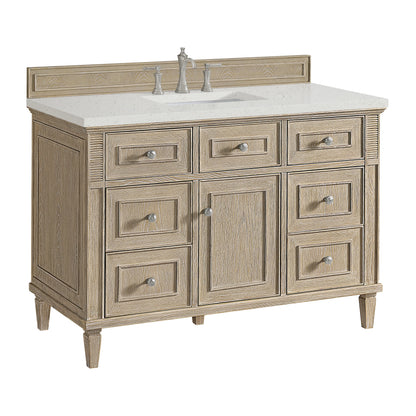Lorelai 48" Single Vanity, Whitewashed Oak w/ 3 CM Lime Delight Silestone Top, view 10