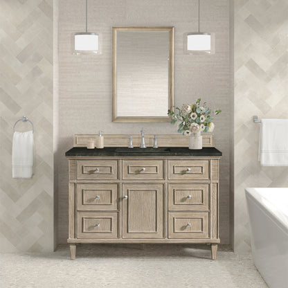 Lorelai 48" Single Vanity, Whitewashed Oak, w/ 3 CM Phantome Eclos Top, view 3