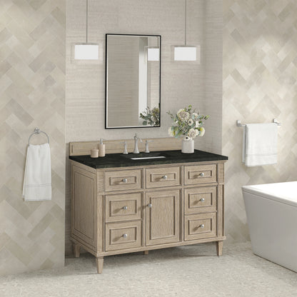 Lorelai 48" Single Vanity, Whitewashed Oak, w/ 3 CM Phantome Eclos Top, view 4