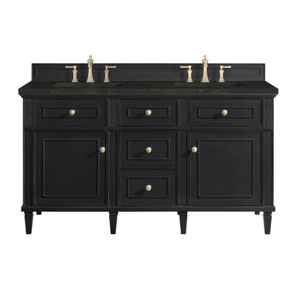 Lorelai 60" Double Vanity, Black Onyx, w/ 3 CM Phantome Eclos Top